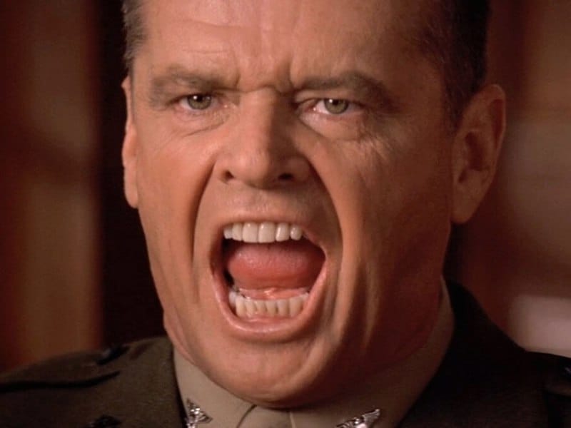 A picture of Jack Nicholson in A Few Good Men